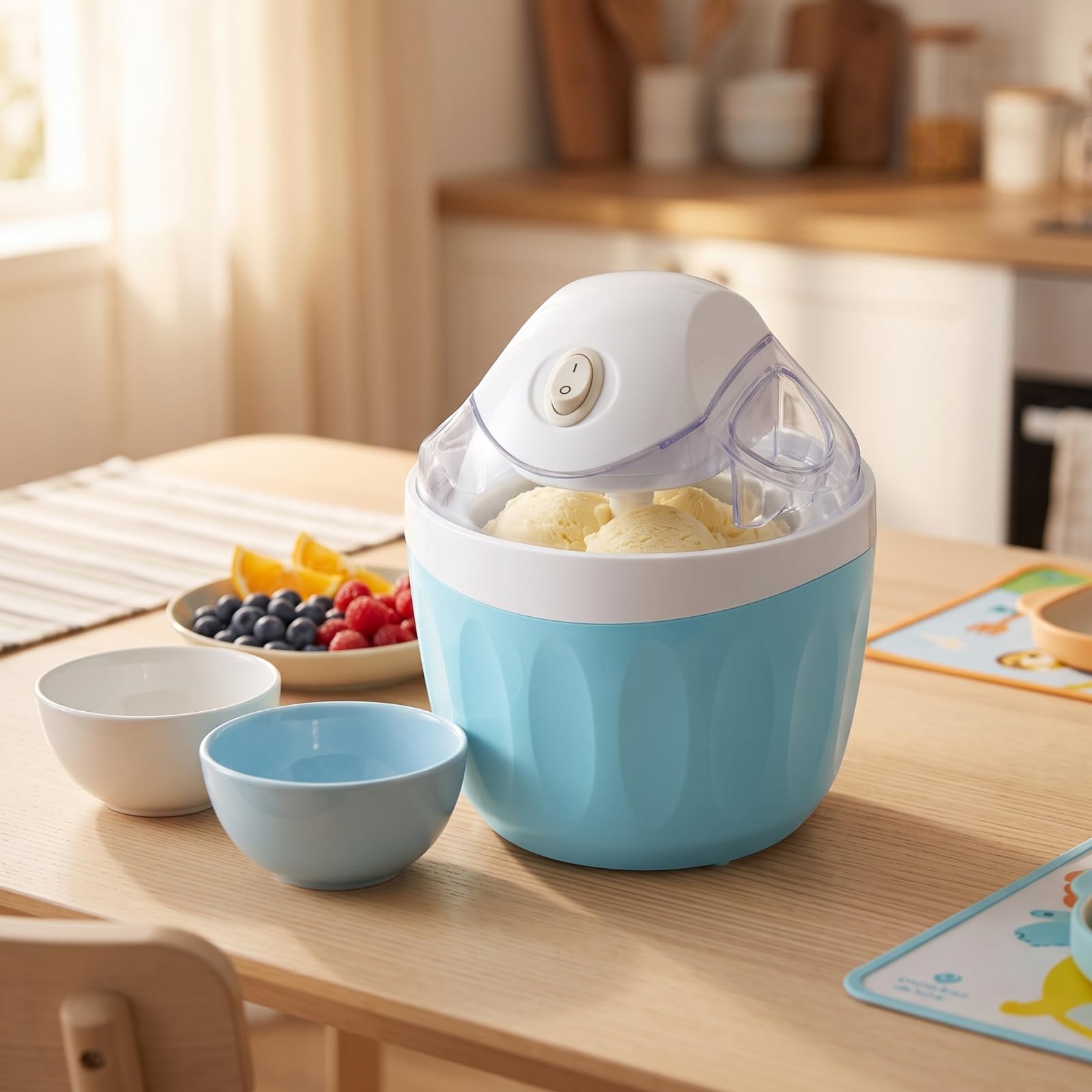 Máquina Helados con Tapa Eléctrico con Tapa Suave Electrodoméstico para Familias, color to 3