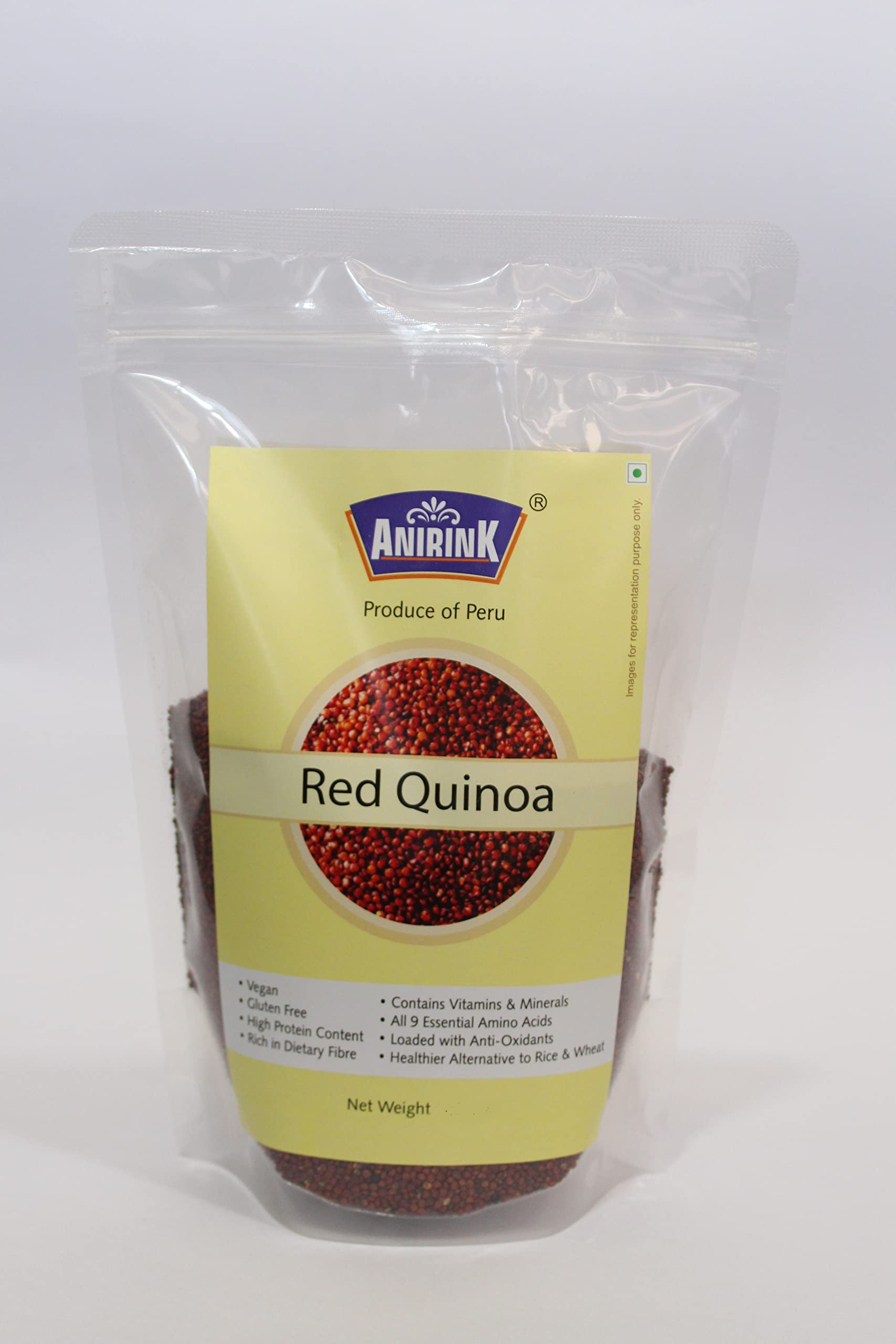 Anirink Red Quinoa/Gluten Free/Healthy & Nutritious/High Protein, Fibre & Iron/Weight Loss (1kg)