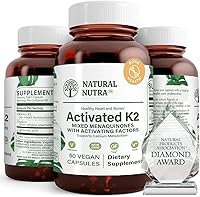 Vista 1 de Natural Nutra Full Spectrum Vitamin K2 Supplement, Support Cardiovascular Health, Liver Function, Metabolic Health, Heart Health, Help Promotes Bone