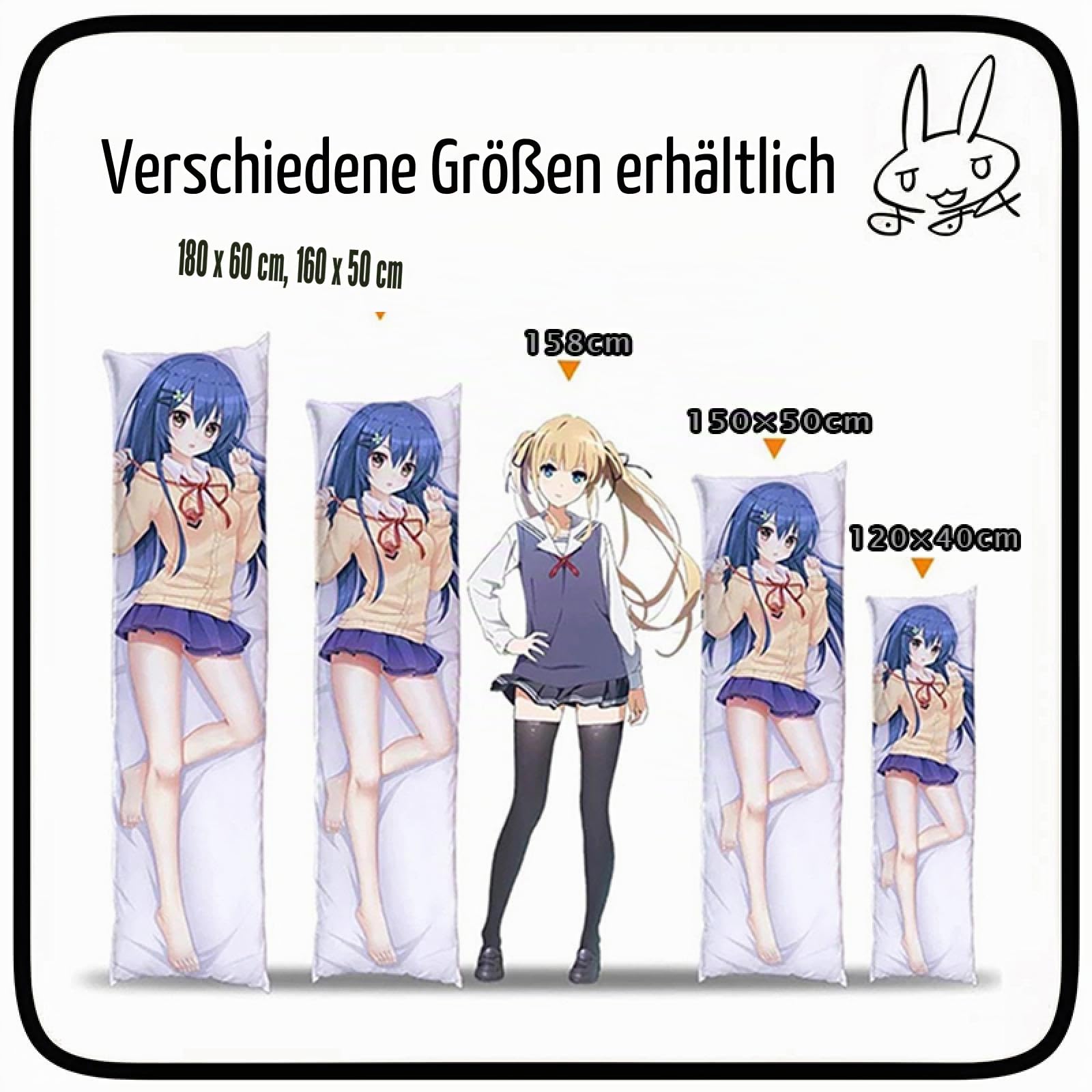 Anime Körperkissenbezug Kettensäge Mann Makima Dakimakura Anime Körperkissen Doppelseitiger lebensgroßer Körperkissenbezug-Makima-b,50x150cm-2WT