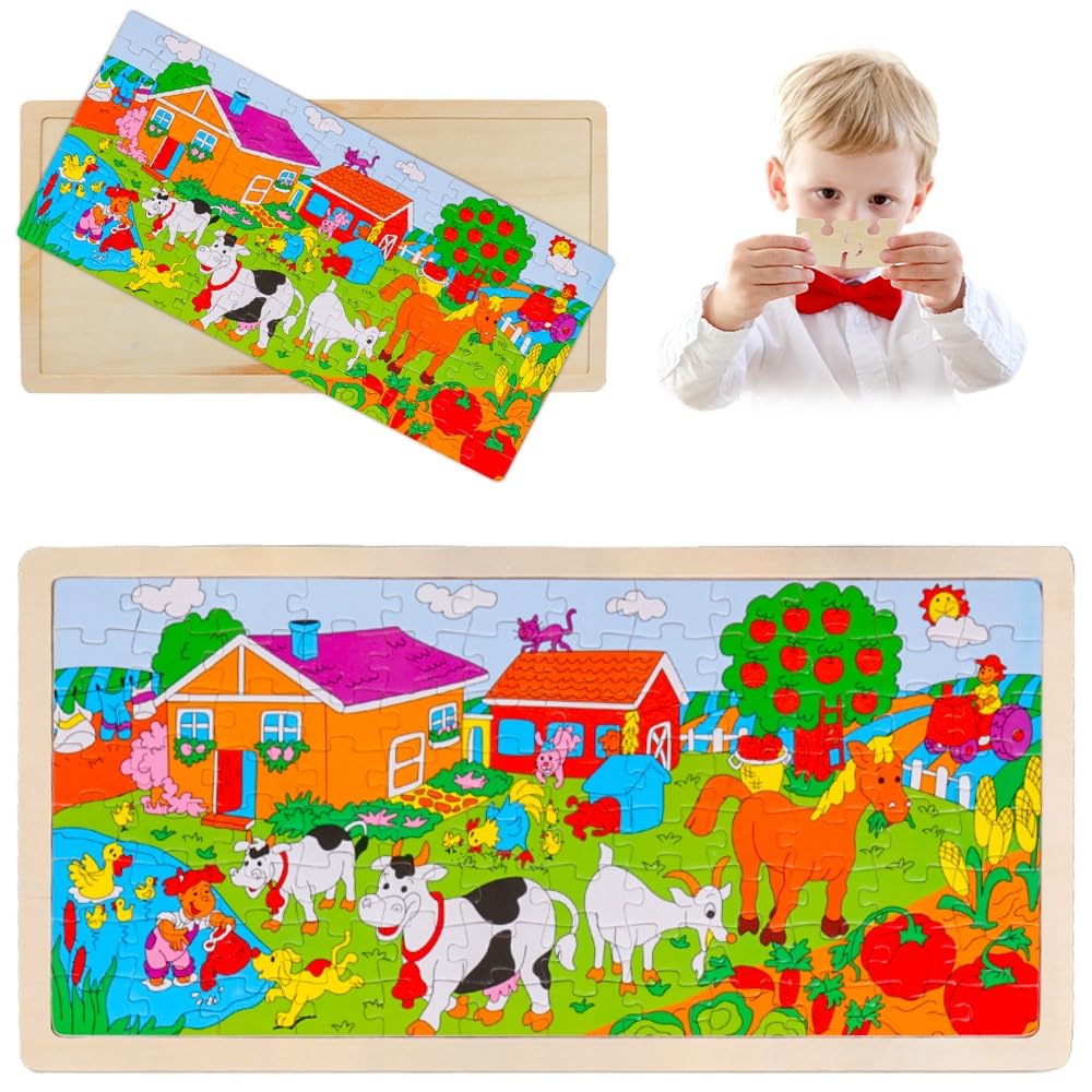 UKR Farm Wooden Puzzle 100 Pc Jigsaw (At the Yard)