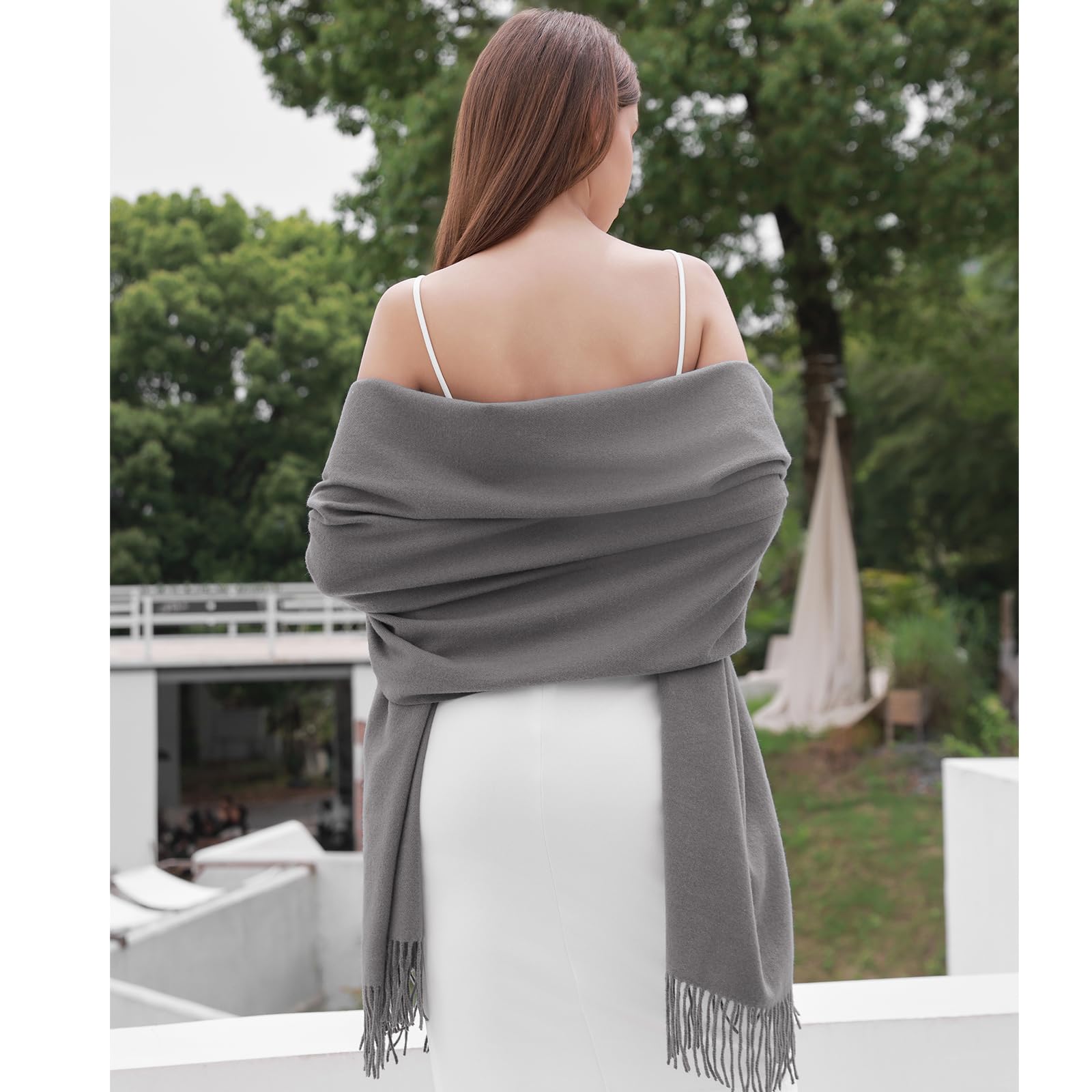 RIIQIICHY Sciarpa Donna Invernale Pashmina Scialle Caldo Stola Elegante per Abito da Sposa Cerimonia Donna