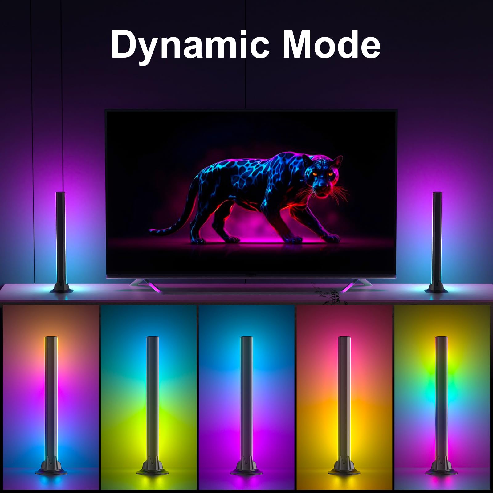 32CM Listwy Światła LED, Oświetlenie do Gier z Synchronizacją Muzyki, Oświetlenie Ambientowe, Podświetlenie TV do Komputera, Gier, Dekoracji Pomieszczeń USB 5V