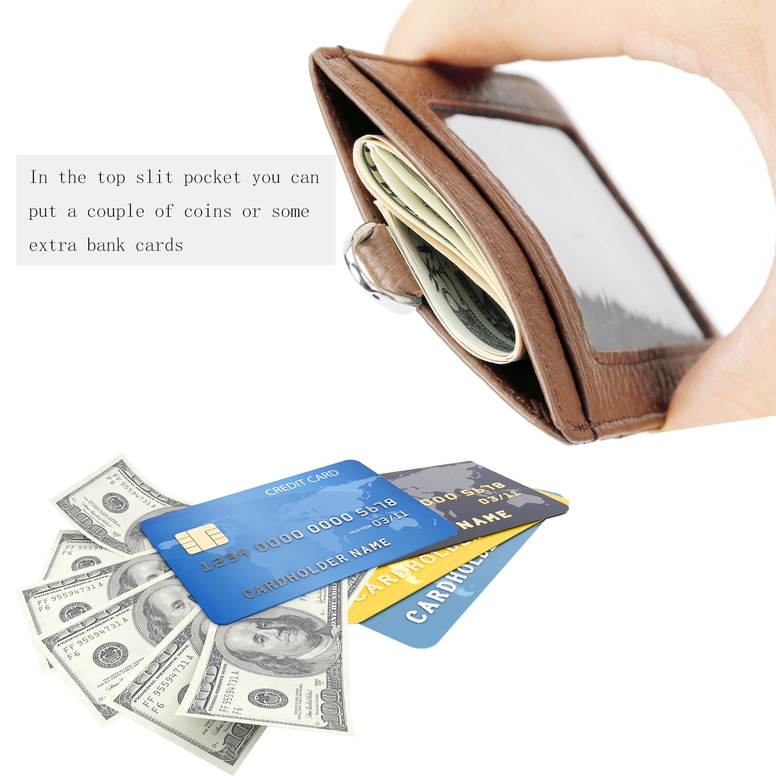PU Leather Tri-fold Heavy Duty ID Card Holder For Badge Credit Card School Business Card Holder I.1219110038 - View #9