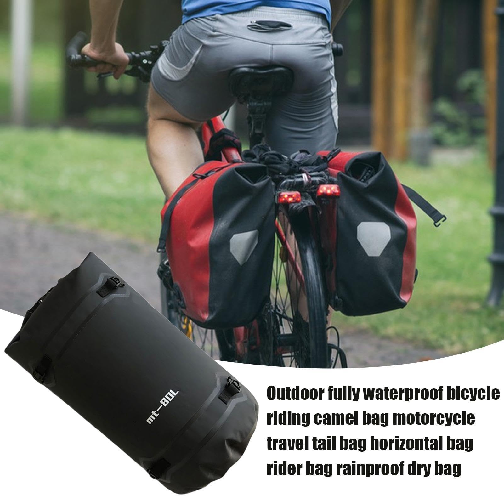 Torba Motocyklowa 40L Wodoszczelny Organizer na Narzędzia | Sakwa Rowerowa Dla Motocykla, Roweru, Jazdy, Turystyki, Kasku, Akcesoriów I Narzędzi