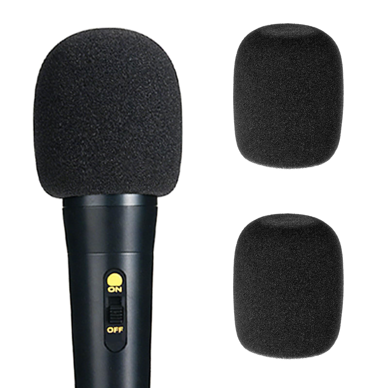 2 Pcs Reusable Foam Mic Cover Microphone Cover Microphone Covers Washable Mic Windscreen for Most Handheld Microphones