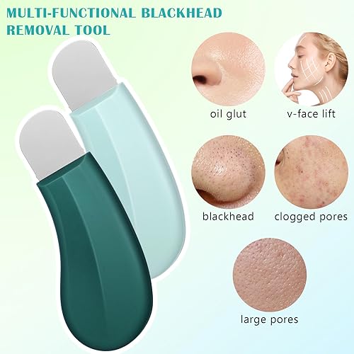 Miniatura 7 de 2 herramientas removedoras de puntos negros, rascador facial suave y seguro, limpieza profunda, removedor de puntos negros, espátula de piel,