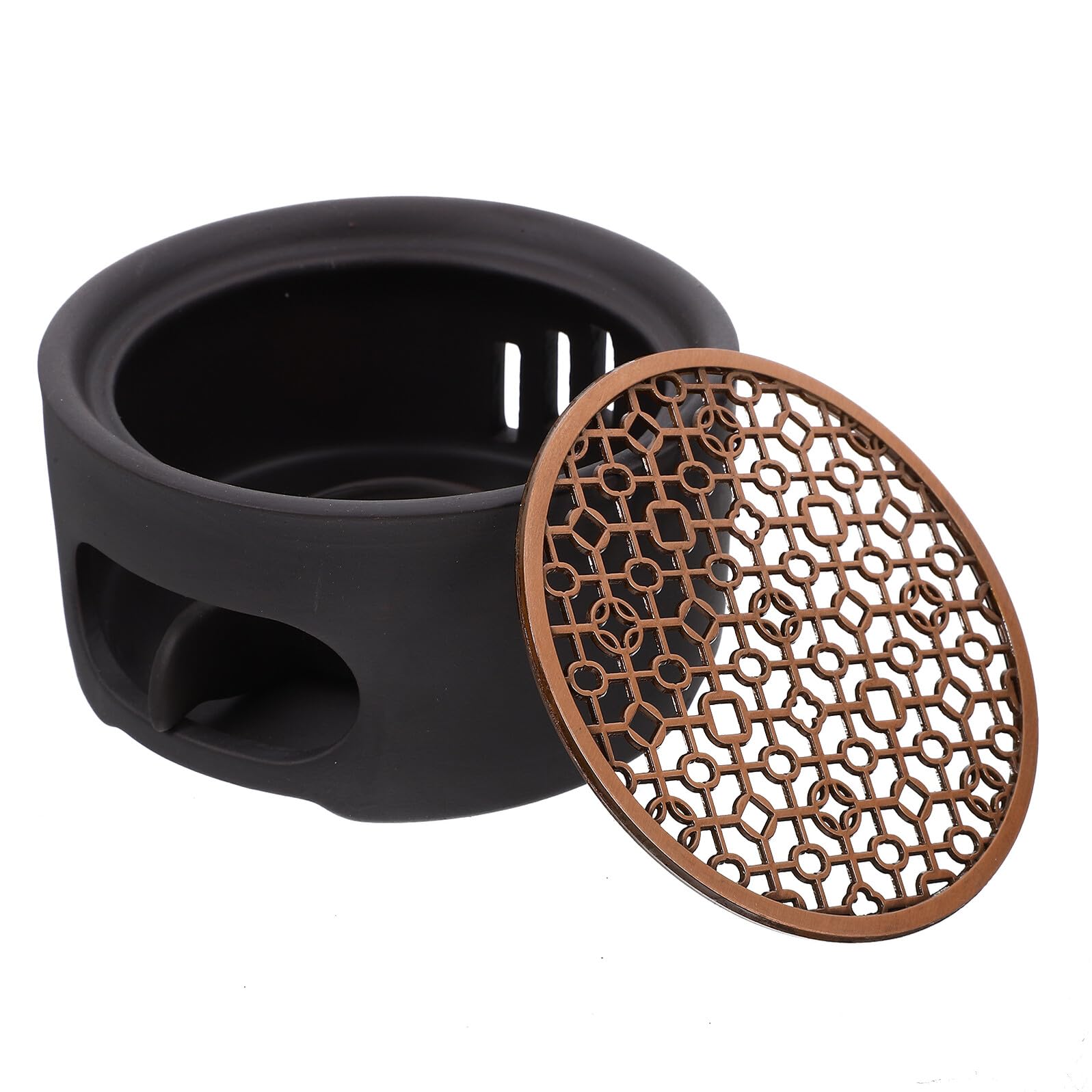 Calentador Negro Inoxidable Japonés de Tetera de Acero Hueco