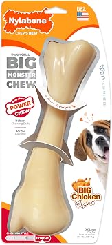 Nylabone Power Chew Monster Bone Dog Chew Toy, Chicken Flavor, XX-Large
