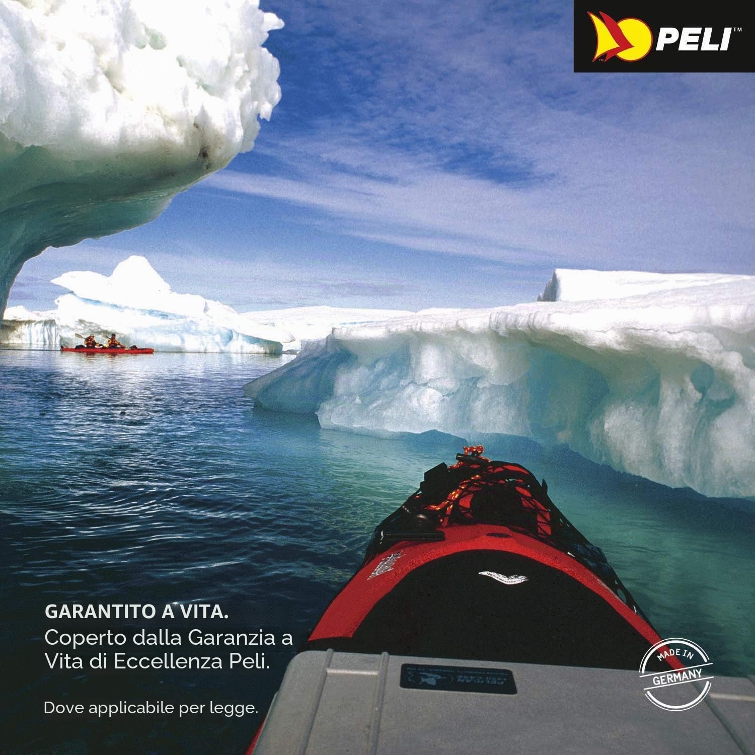 PELI 1150 Valigia protettiva antiurto per apparecchiature fotografiche e video, IP67 Impermeabile, Capacità di 3L, Prodotto in USA, Con inserto in schiuma personalizzabile, Colore Giallo