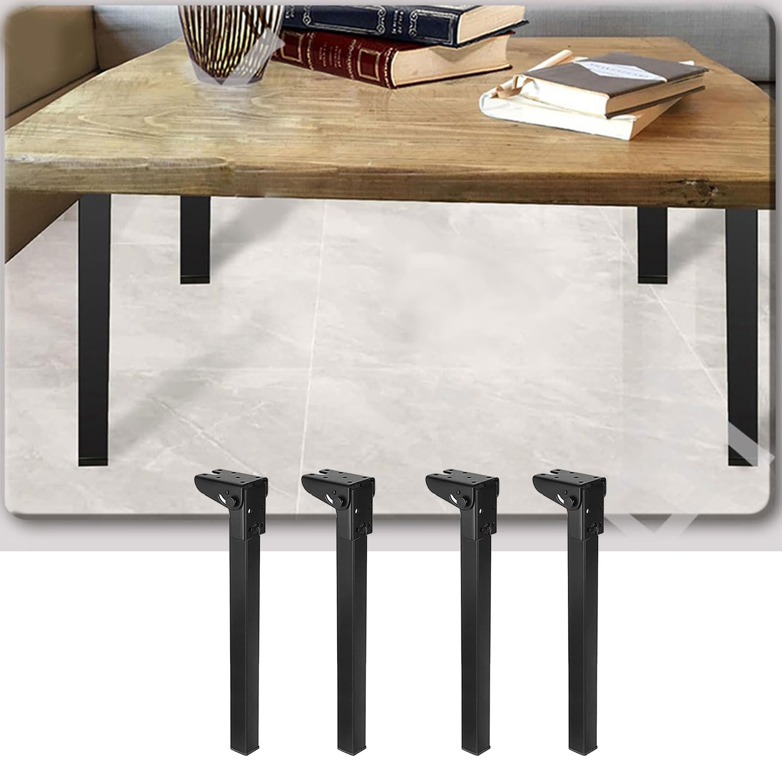 4 gambe da tavolo in metallo per tavolini da ufficio mobili pieghevoli resistenti con viti 20 cm/25 cm/30 cm/35 cm componente per postazione di lavoro