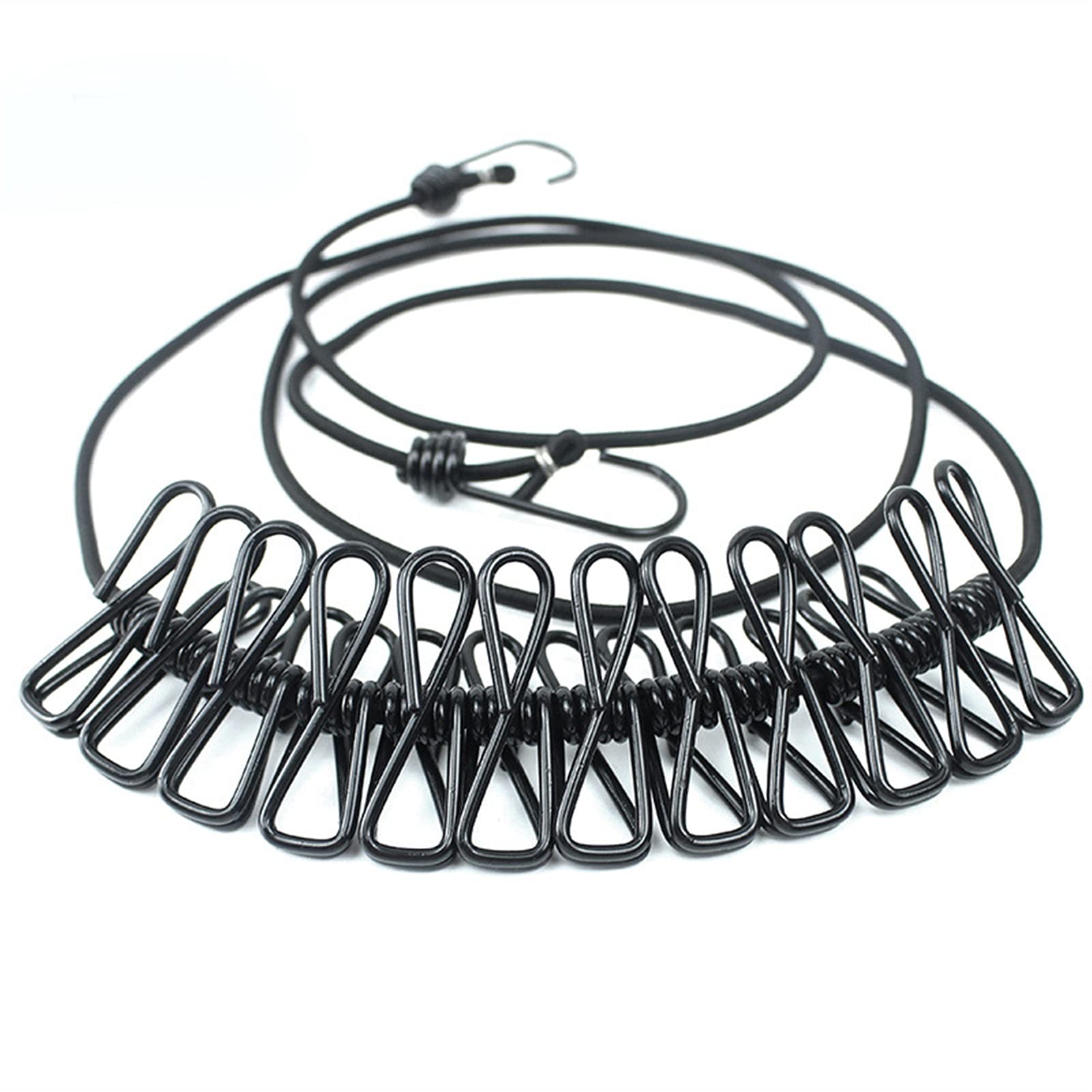 Stendibiancheria Da Viaggio Portatile 5 Metri - Corda In Nylon Antiscivolo Con Ganci, Regolabile, Rosa - 5