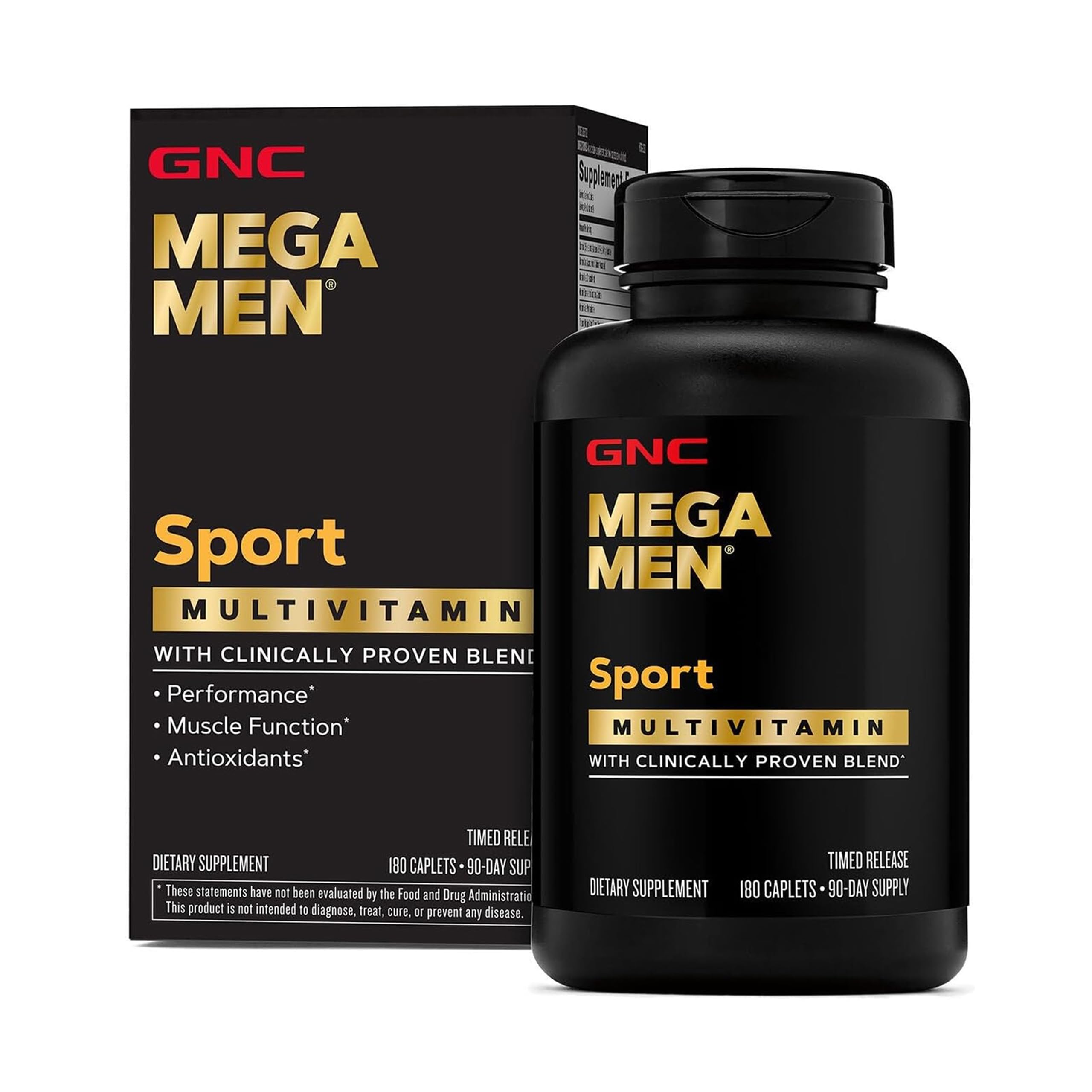 GNC Mega Men Sport Multivitamin for Men | Performance, Muscle Function, and General Health | 180 Count