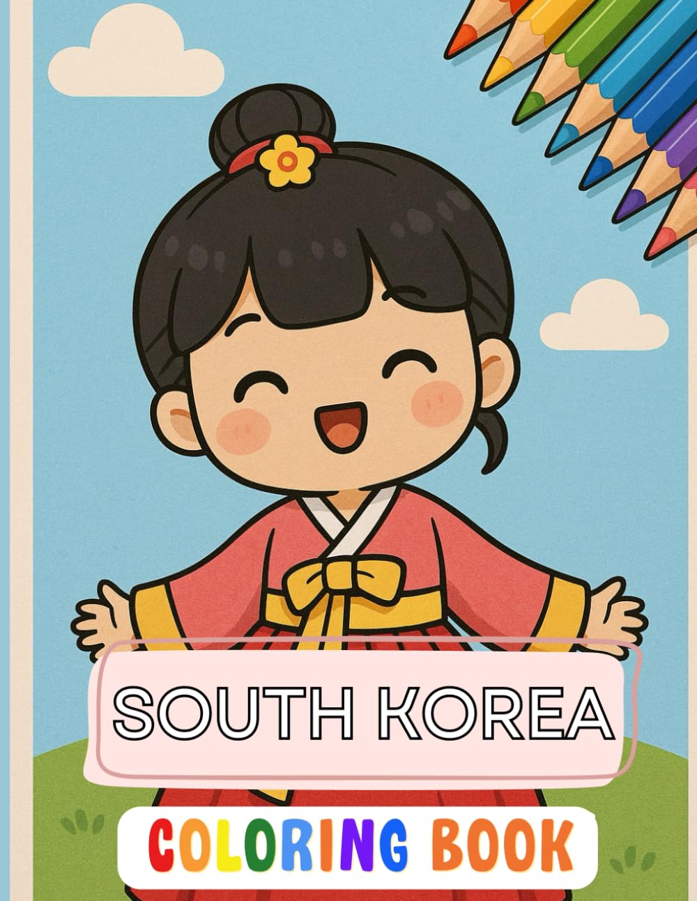 South Korea Coloring Book for Kids: From Hanbok to K-pop—A Creative Trip to Korea!