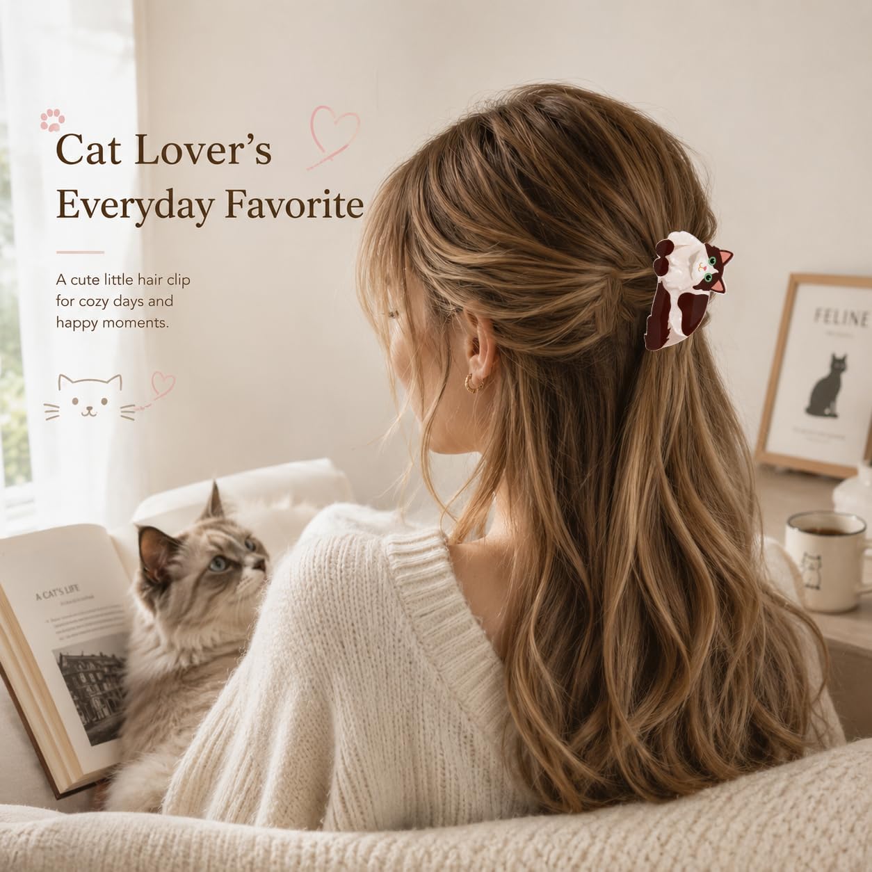1PC Ragdoll Cat Hair Claw Clips, Cat Accessories for Cat Lovers image 3