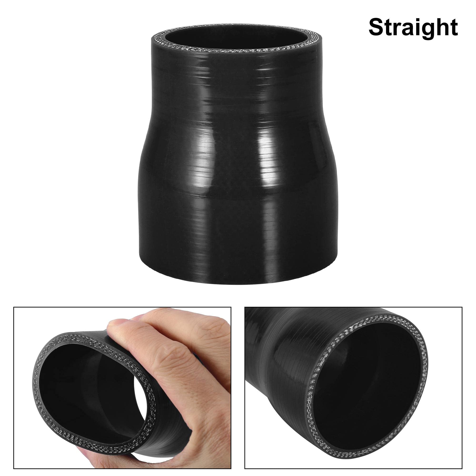 2 1/4" 45 Degree Silicone Elbow Coupler – Black/Red – 57mm Turbo Intercooler Intake Hose By LittleStar2018