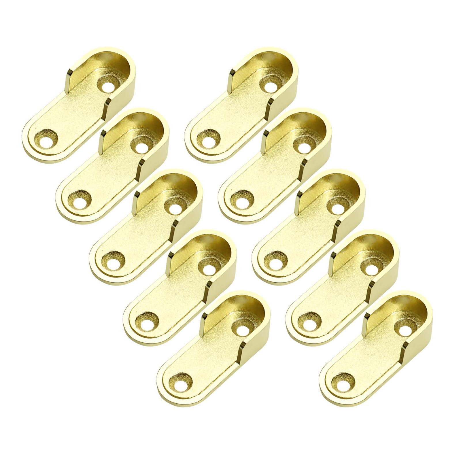 10pcs Heavy Duty Zinc Alloy Closet Rod Holder Round Tube Wardrobe Socket Bracket Clothes Hanging Durable Closet Rail Bracket Hanging Rail End