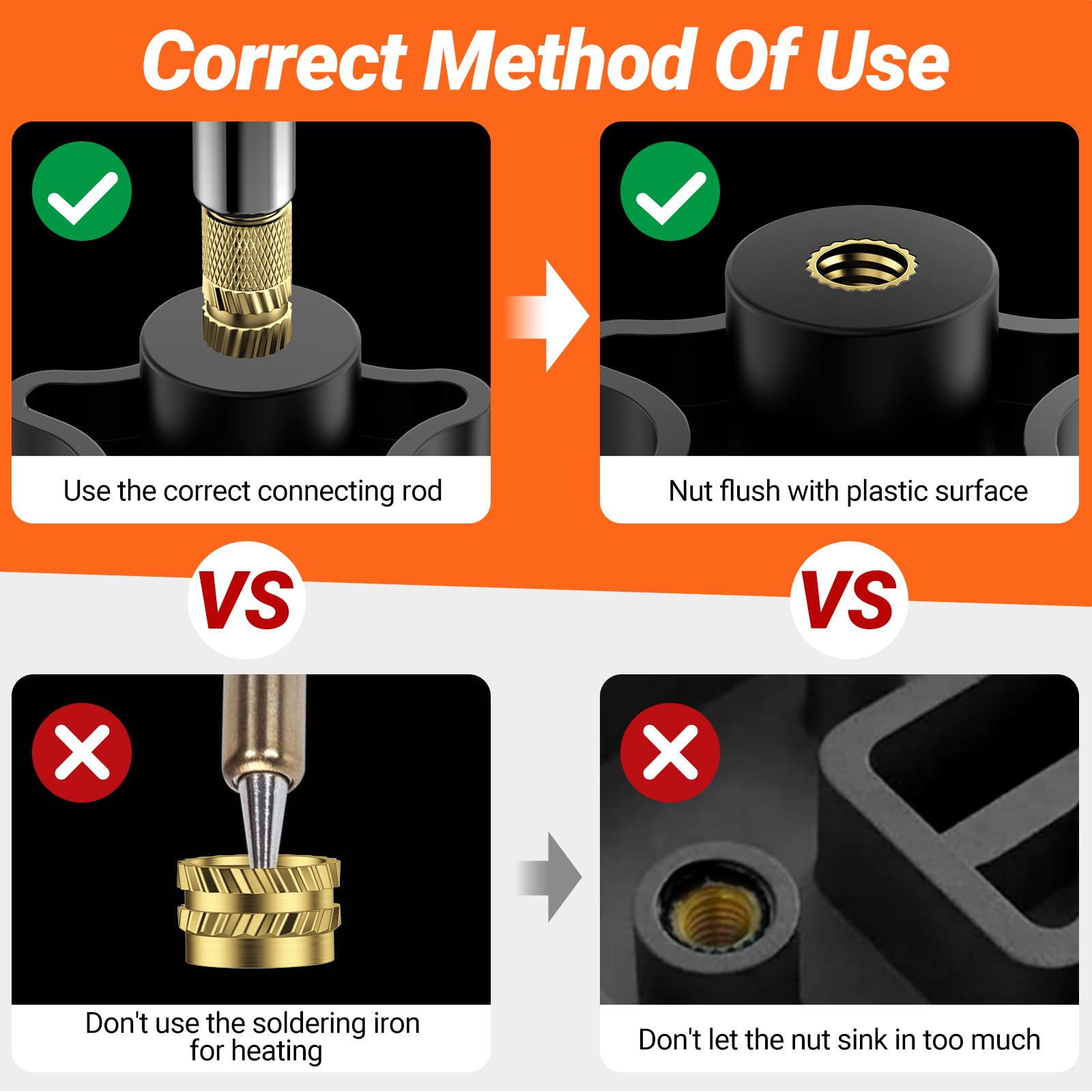 80W Lötkolben Set Mit Gewindeeinsätzen - Temperatur Einstellbar 180-500°C | Inkl. 130 Einsätze M2-M8 & 8 Lötspitzen
