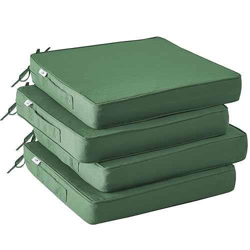 Outdoor Chair Cushions Set of 4,Waterproof Outdoor Seat Cushions for