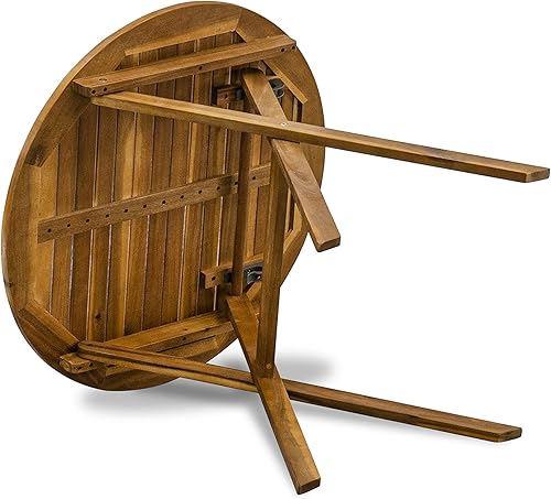 Miniatura 7 de East West Furniture MNCM3CANA Marion - Juego de 3 piezas para patio bistró al aire libre contiene una mesa de centro redonda de madera de acacia y 2