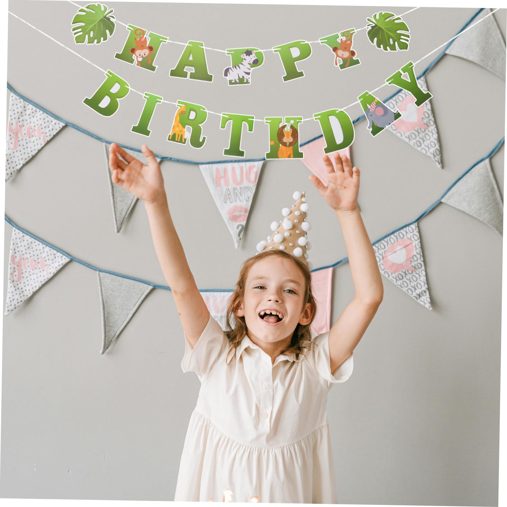 Alasum 5juegos Banner De Cumpleaños De Animales Coloridos Para Fiesta Infantil Decoraciones De Fiesta De Tema Jungle Banderín De Feliz Cumpleaños Para Celebraciones De Niño Niña y