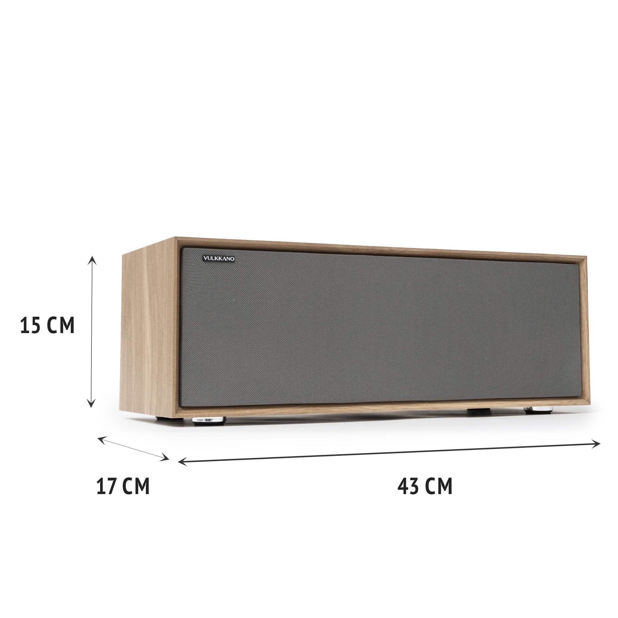VULKKANO T50 ARC Aktywny Głośnik Stacjonarny o mocy 50 W, 4-calowy dwururowy głośnik niskotonowy, HDMI ARC, Bluetooth 5.0, RCA, AUX, USB, wyjście na subwoofer, pilot, Głośnik do Telewizora, Brązowy