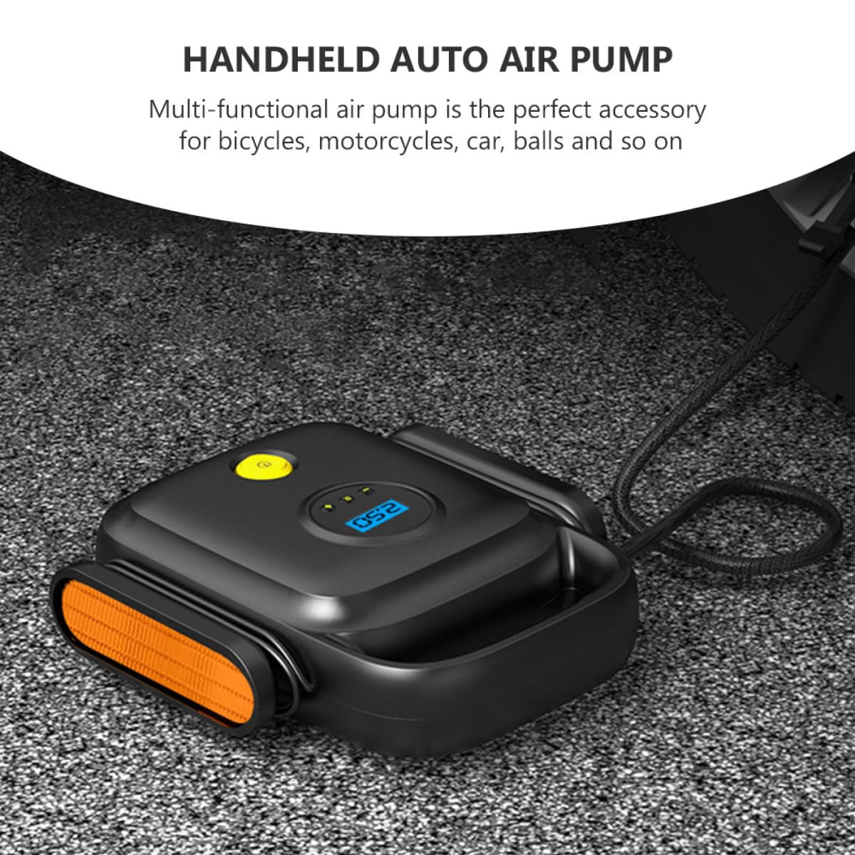Ciieeo Bomba De Aire para Coche Barras Portátil Inflador De Neumáticos Compresor De Aire Monitor De Presión Digital para Coche y Emergencias De Ruedas