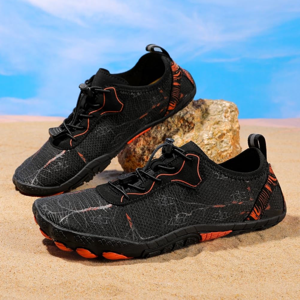 Barfuß Wasserschuhe für Herren Damen, Schnelltrocknende Mesh Aqua Schuhe für Schwimmen, Strand, Surfen, Tauchen, Wandern, Bootfahren