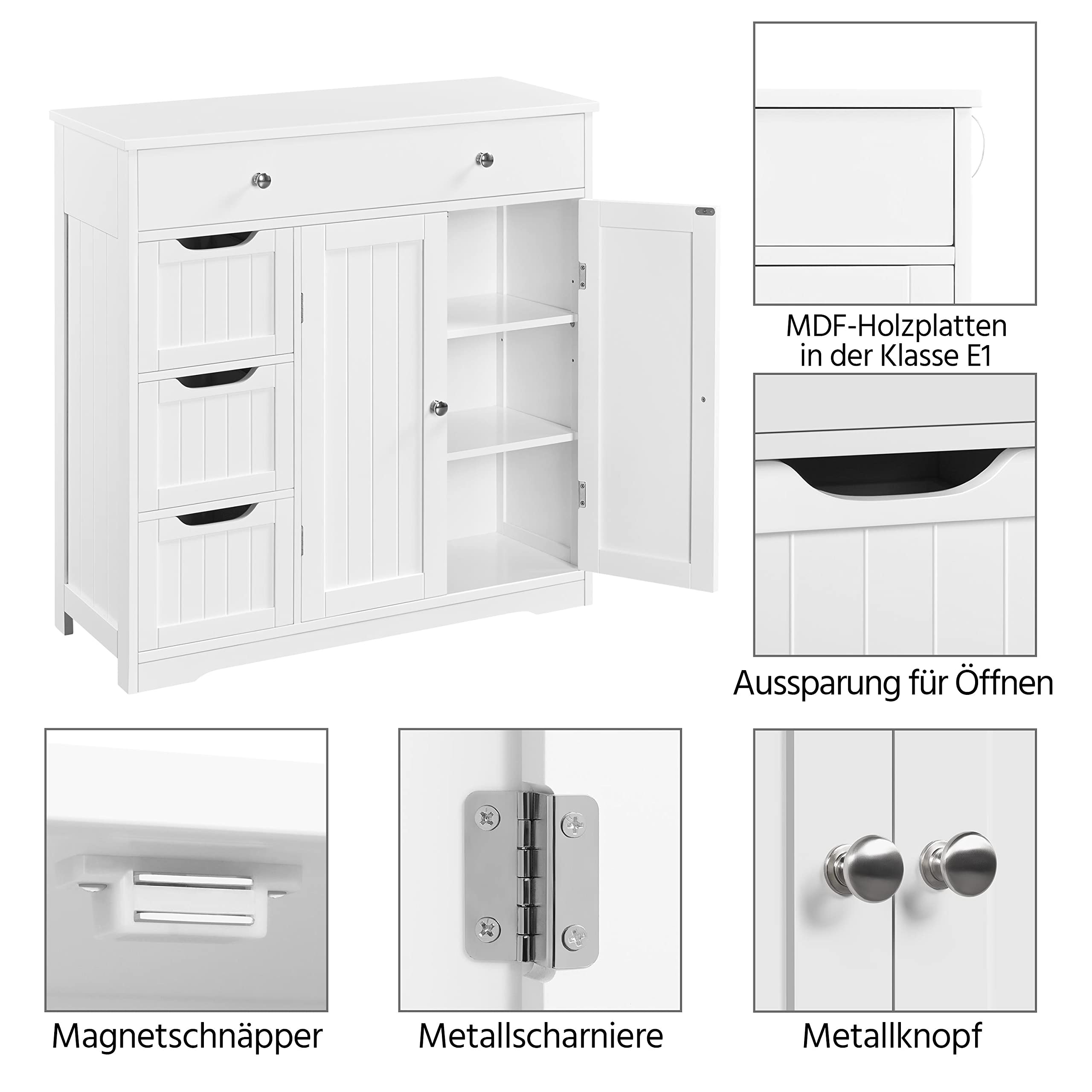 RRX Badkamer wandkasten met handdoekbar, opbergkast, boven de toiletopslag met 2 deuren en verstelbare plank, wandkast voor badkamer waskeuken (Black