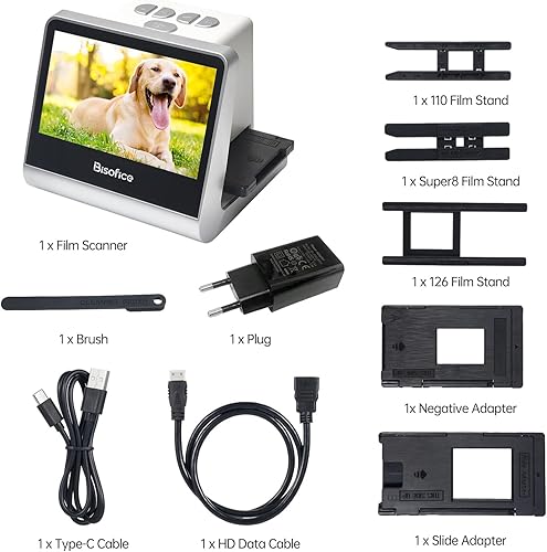 Miniatura 7 de BISOFICE Escáner de película y diapositivas para 135 películas (1.417* 0.945 in)126 KPK 110 películaSuper8MonocromoDiapositiva a fotos JPEG