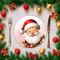 Kit C/ 6 Unidades Capas Para Sousplat 35cm Natal (SNAT0114)