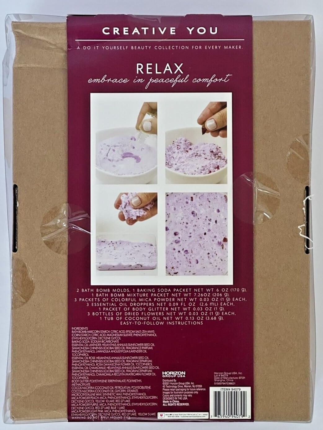 Creative You DIY Bath Bombs Kit, Gentle Rose Scent, 13.5 oz Base, 3 Essential Oils