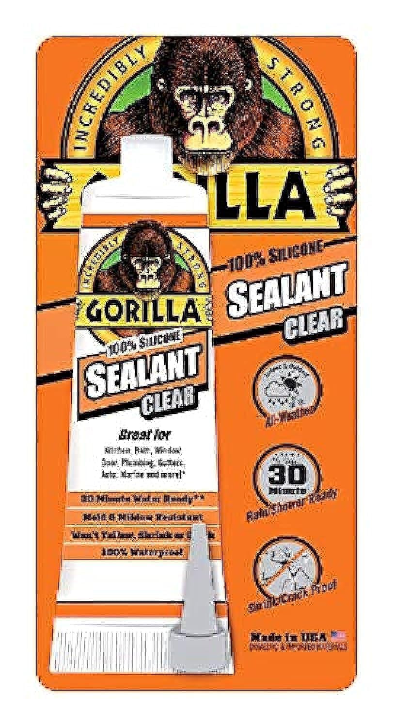 Gorilla Glue 8090002 Silicone Sealant Clear Oz Tube