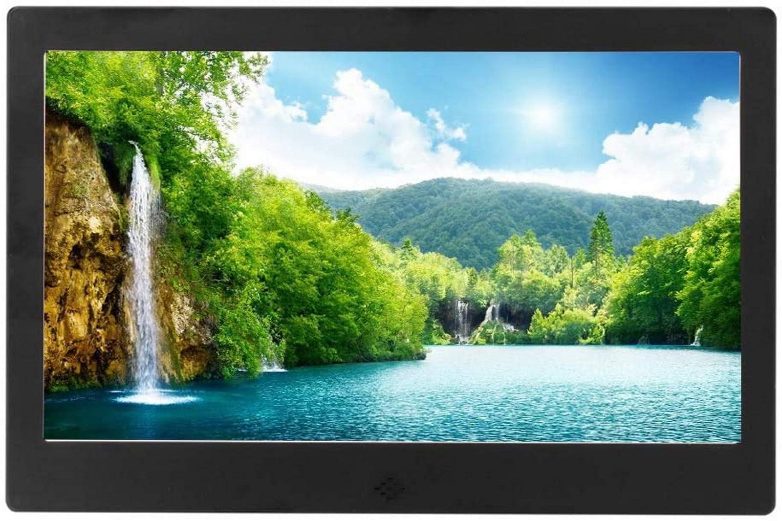 MYUYEE 10-Inch Gold Digital Photo Frame - Electronic Photo Frame With Human Body Sensor Metal Casing, Hd Video Advertising Player (10 Inches Black)