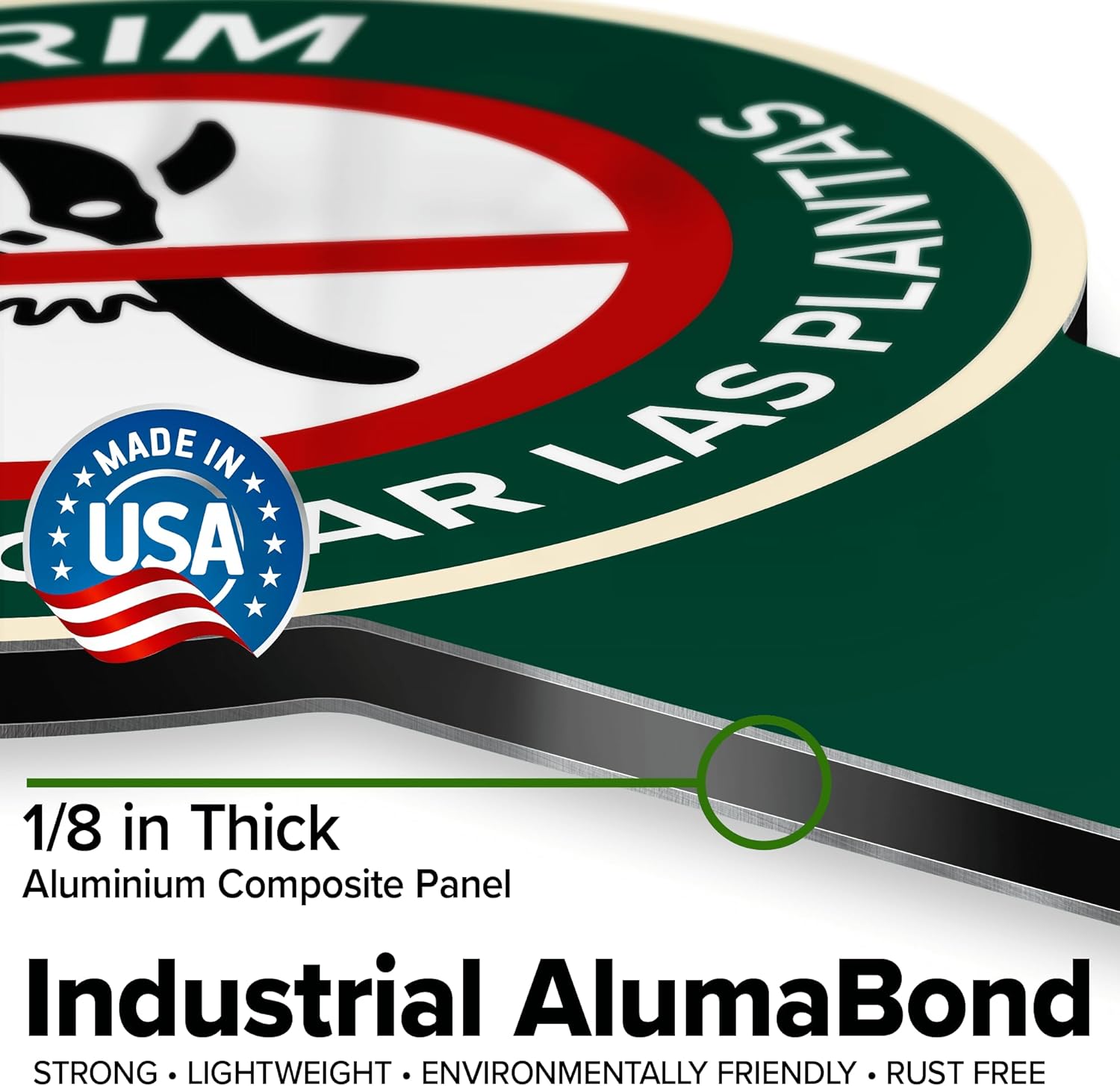 Do Not Trim Sign, 11x21 Inches, Heavy Duty Integrated Ground Stakes, Indoor/Outdoor Use, Rust Free Aluminum Composite, Made in USA by My Sign center