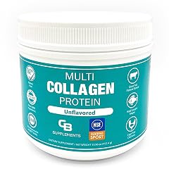 CB Supplements NSF Certified for Sport Multi Collagen Protein Powder Bone Skin Hair and Joint Support Hydrolyzed Collagen