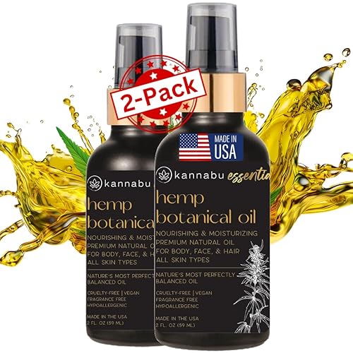 Miniatura 7 de Kannabu Aceite botánico puro de cáñamo para piel, cabello, uñas y cuerpo (cáñamo natural, 2 onzas líquidas, paquete de 1)