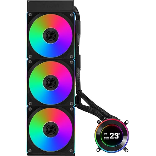 Lian Li Hydroshift II 360 CL RGB Liquid CPU Cooler - 360mm AIO - 3X 120 RGB Fans - 2.1” IPS LCD Screen - 3 Control Mode - Flexible Tubes Clamp - LGA 1851/1700, AMD AM5/AM4 - Black (HS2LCD36RB)