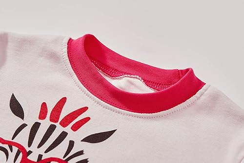 Miniatura 2 de Popshion Pijamas de sirena para niñas pequeñas, juego de 2 piezas, ropa de dormir 100% algodón, ropa para niños, pijamas estilo mariquita