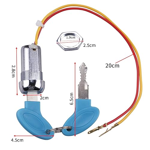 Miniatura 4 de Paquete de 2 interruptores de encendido de 2 cables, interruptor de arranque con 4 teclas de encendido y apagado para scooter eléctrico, ATV,