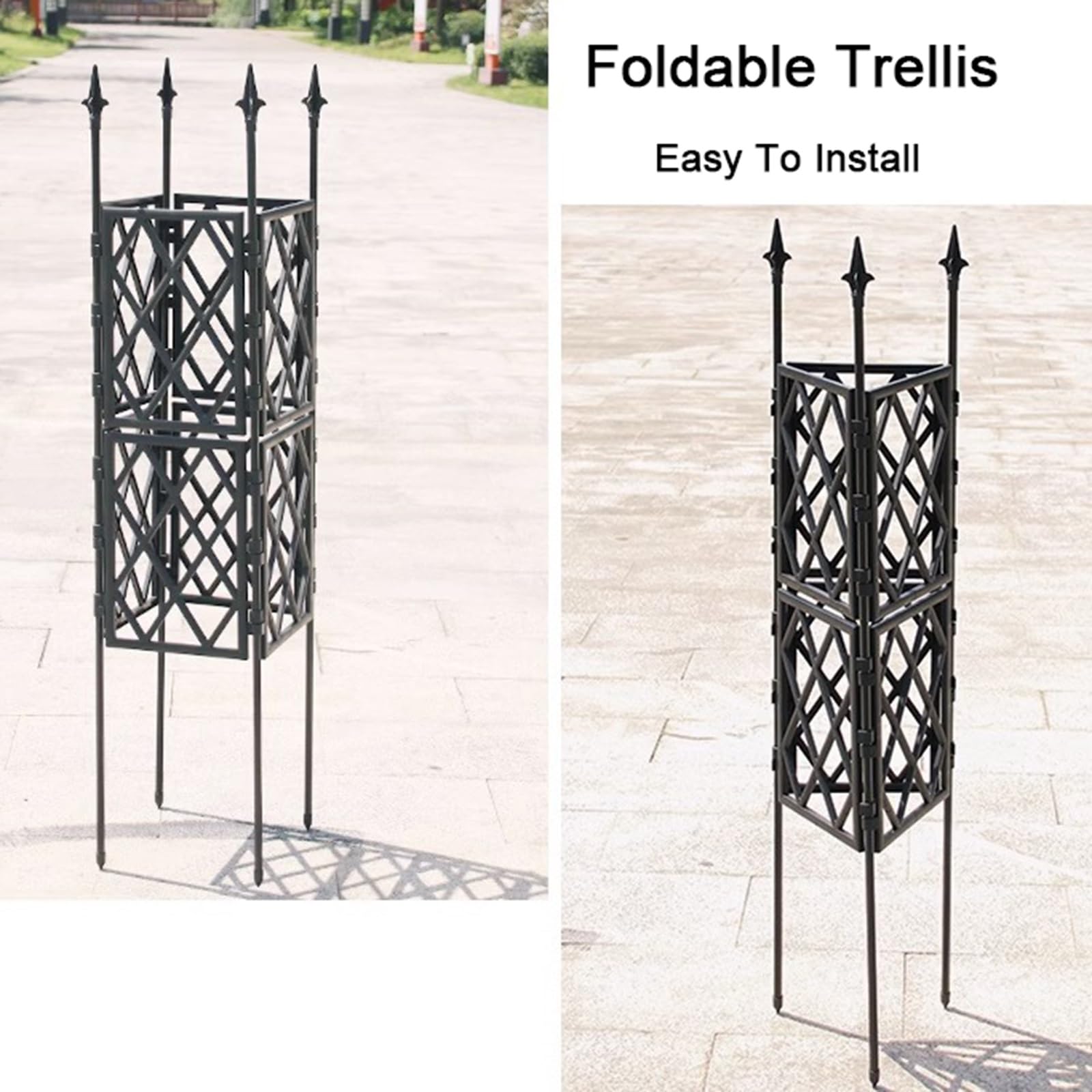 Ogród zewnętrzny metalowy płot do roślin pnących wsparcie dla roślin doniczkowych rura stalowa powlekana PE patio dekoracyjna dekoracja ścienna 57 x 220 cm idealna dla miłośników roślin i ogrodników