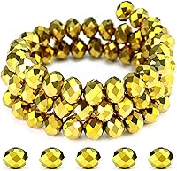 Vista 14 de Dowarm 300 cuentas Briolette de cristal de 0.236 pulgadas, con forma de diamante, multifacéticas, negras, para fabricación de joyas y manualidades