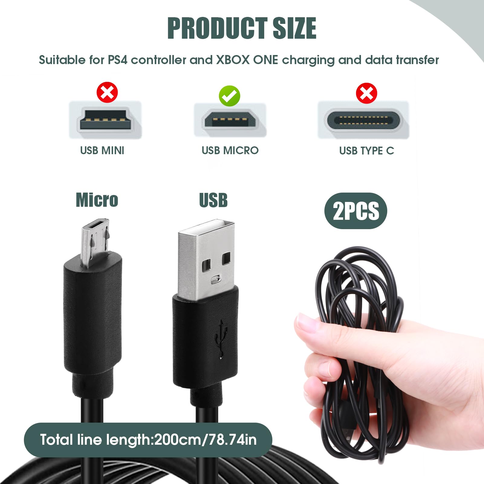 Cavo Micro USB Xbox One 3 Metri Ricarica Controller Joypad Joystick Carica X Box Cavo Micro USB Xbox One 3 Metri Ricarica Controller Joypad Joystick Carica X Box
