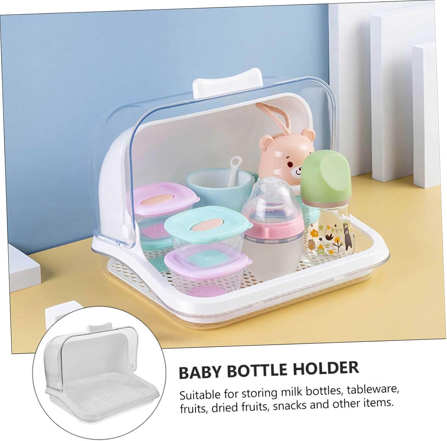 Abaodam Baby Bottle Drying Box for Infants Drainer Lid Storage Container for Baby Supplies