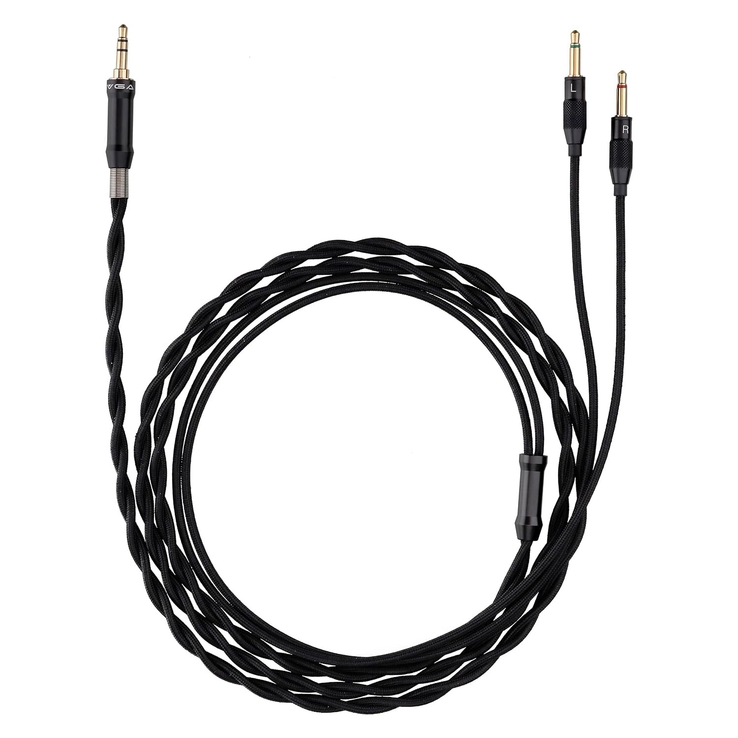 SIVGA Dual 3.5mm Male to 4.4mm Male Replacement Headphone Cable (4.4mm, Black)