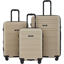 SCOTCH & SODA Rotterdam Expandable Hardside Luggage, Travertine, 3 Piece Set