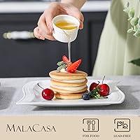 Vista 5 de MALACASA RAMEKIN.DISH - Juego de 24 mini ramekins de 2 onzas, Ramiken, moldes de cerámica para crema brulee, tazas de natillas blancas, cuencos