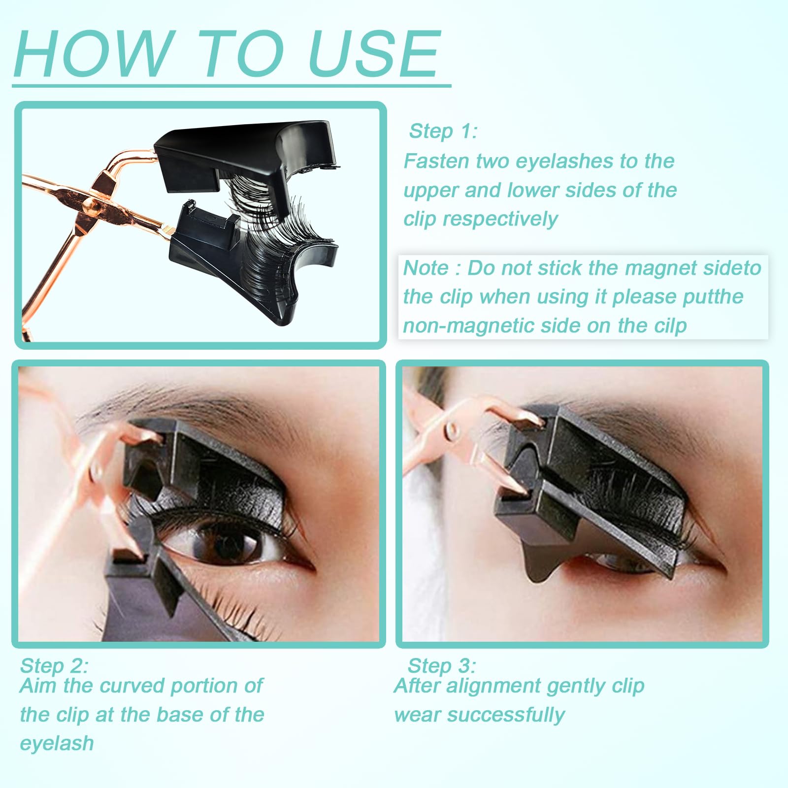 Pestañas Postizas Magneticas, 12 Piezas Reutilizables 3D Magnetic Fake Eyelashes, Aspecto Natural y Larga Duración No Requiere Pegamento, Impermeable, Confortable Fácil Usar