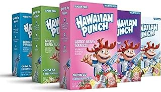Hawaiian Punch, Paradise Variety Pack– Powder Drink Mix - (5 boxes, 40 sticks) – Sugar Free & Delicious, Excellent source of Vitamin C, Makes 40 flavored water beverages