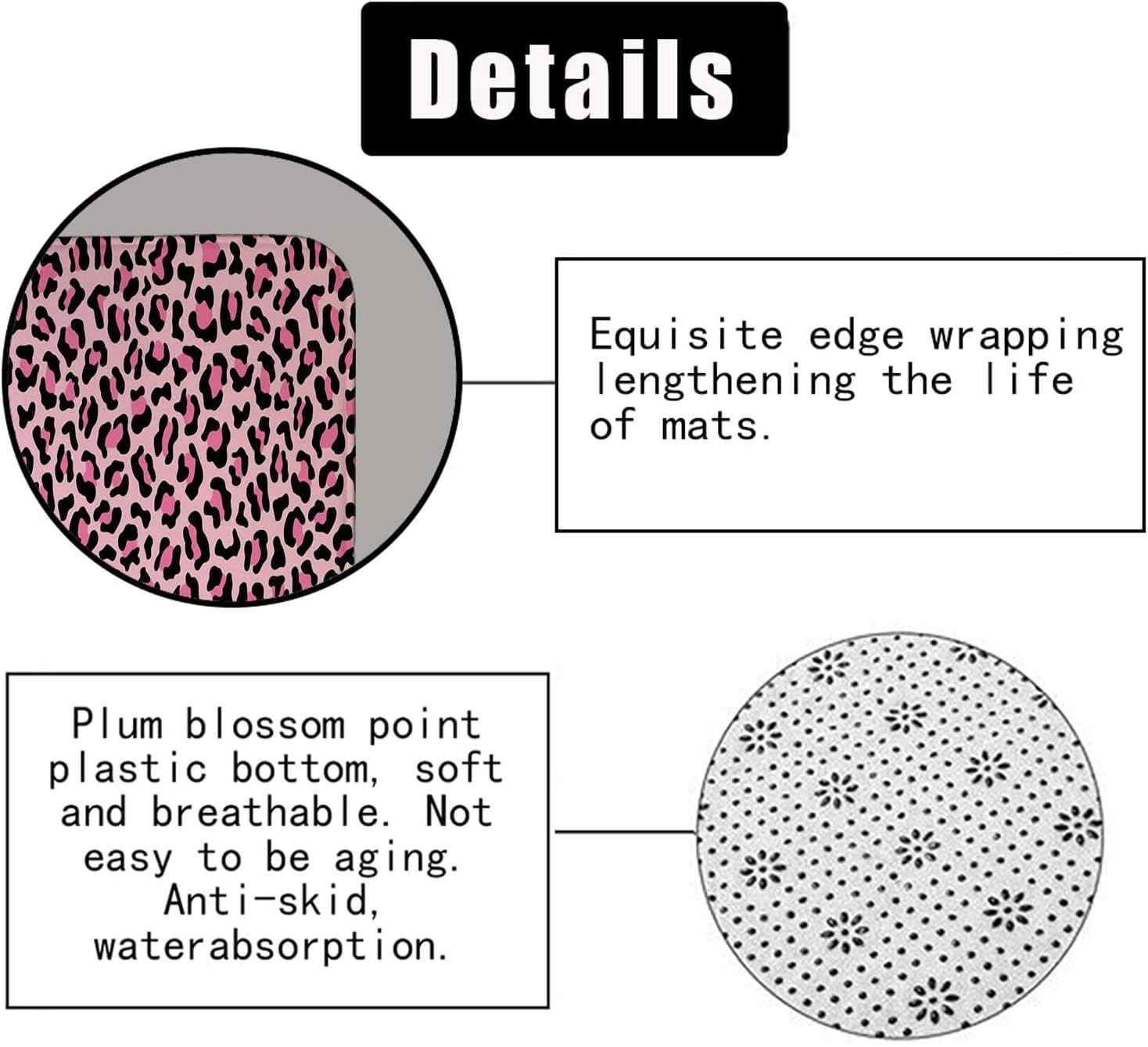 4PCS Pink Leopard Print Shower Curtain Set, Waterproof Fabric Shower Curtain, Non-Slip Bath Mat Bathroom Rugs, Cheetah Print Safari Wildlife Animal Skin Sexy Fancy Trendy Modern Bathroom Decor